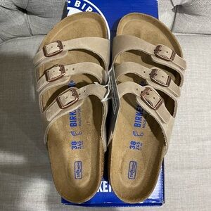 Birkenstock Florida Soft Footbed in Tobacco Oiled Leather 38
